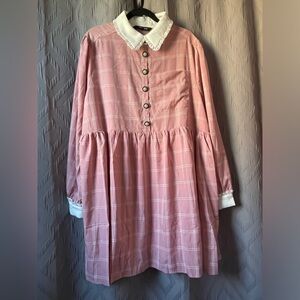 Sister Jane dress, pink plaid, in size XL